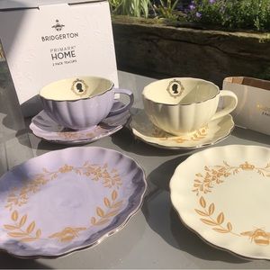 Primark Bridgerton tea cup and saucer and plates